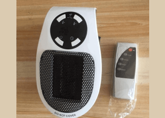HeatSpace Heater safety sensor illustration with automatic shut-off protection for kids and pets.