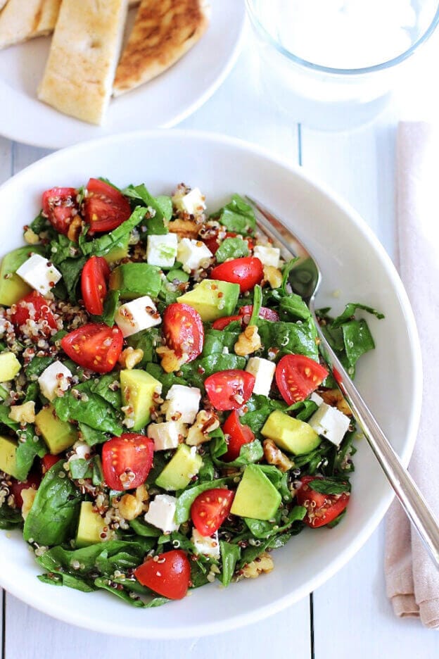 Greek Quinoa Salad with Avocado