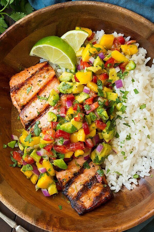 Salmon with Mango Salsa