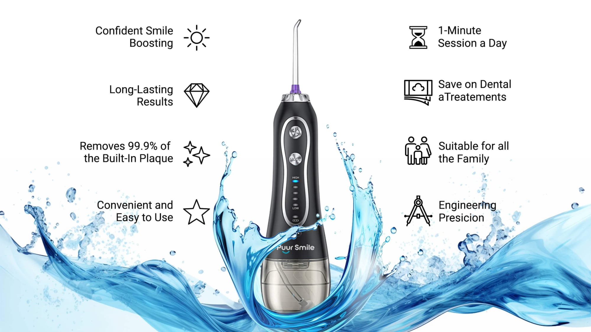 Discover the PuurSmile Water-Flosser for Effortless, Effective Cleaning