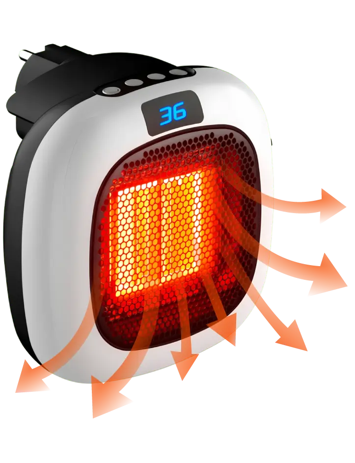 Heater Pro X InstaHeat technology distributing warm air evenly
