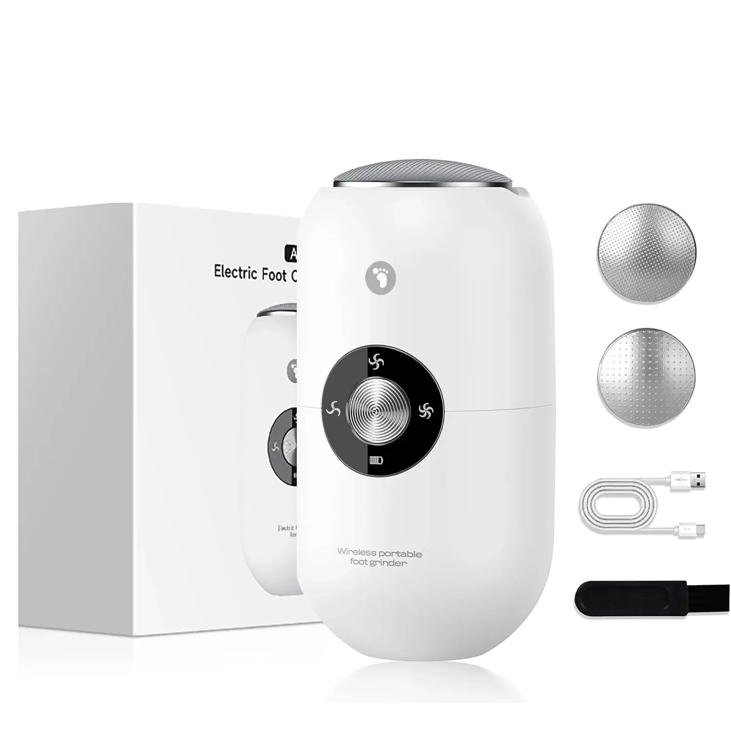 Qinux FootyX portable pedicure device for home with accessories